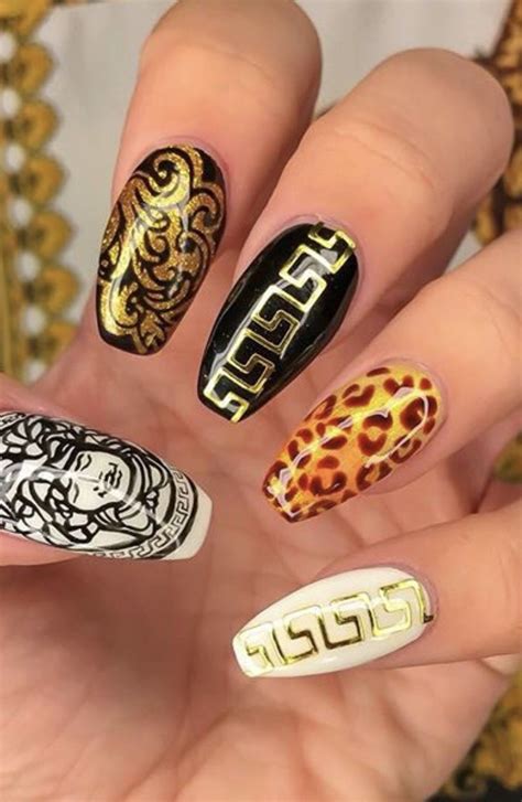 nail art versace|versace nails corona.